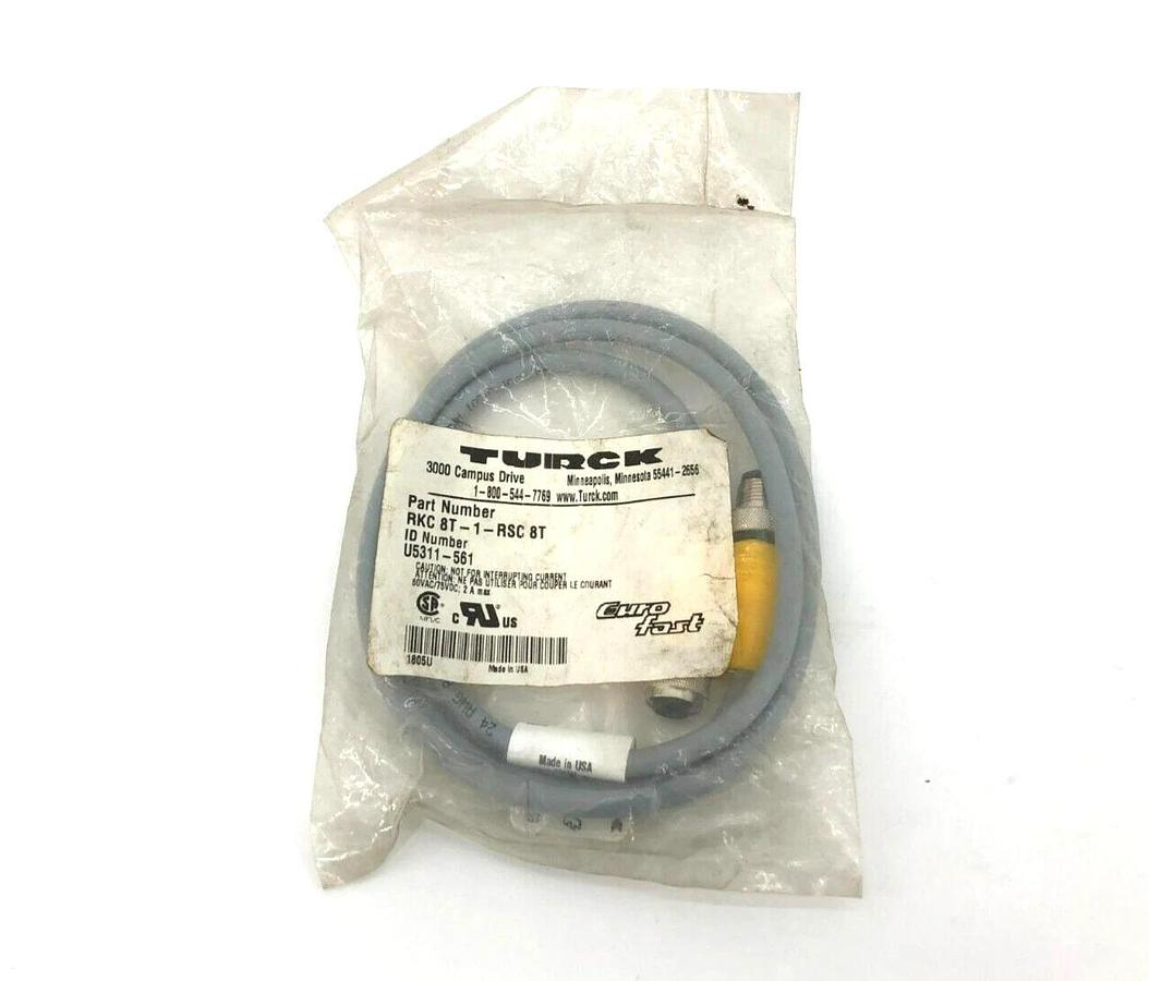 New Turck RKC 8T-1-RSC 8T Cordset, U5311-561
