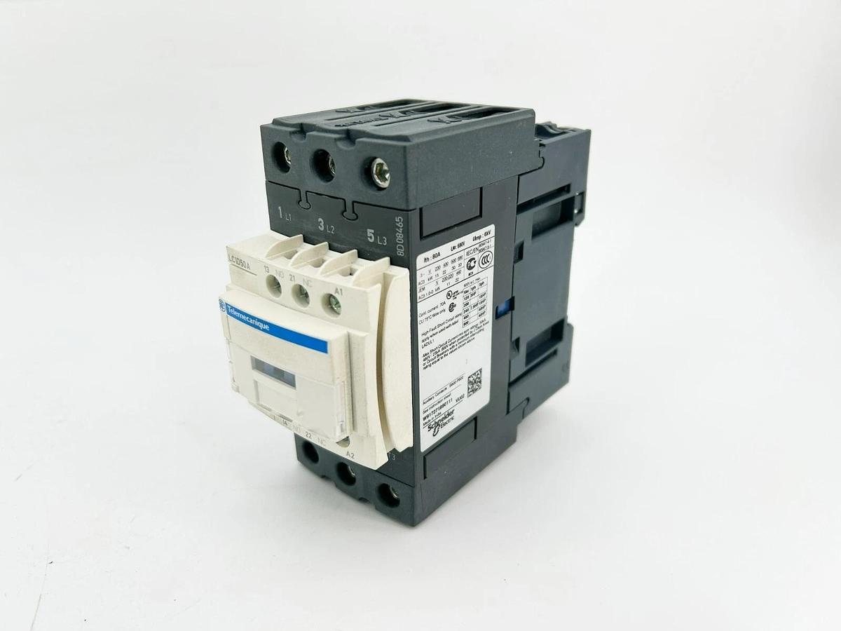 New Schneider Telemecanique LC1D50AT7 Non-Reversing IEC Contactor, 480VAC 3P 50A