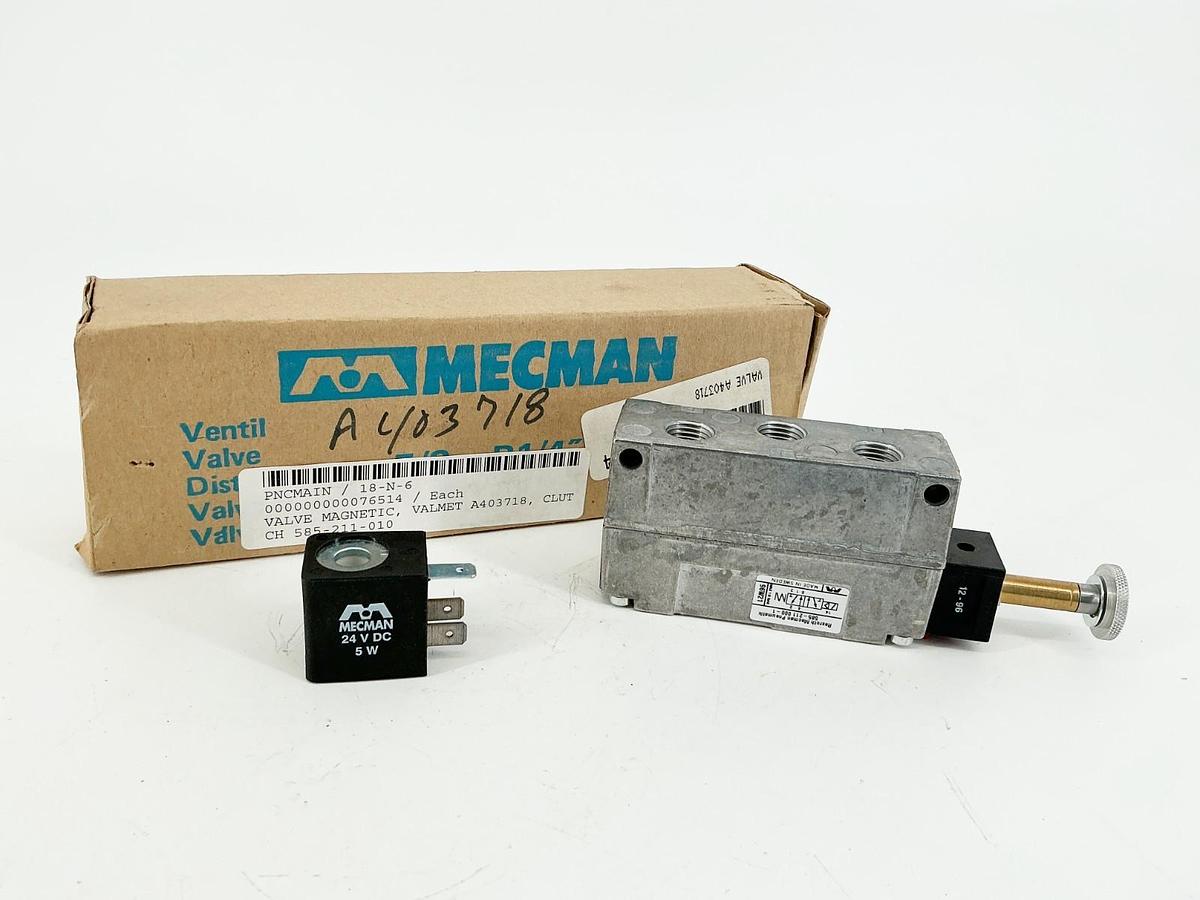 New Rexroth Mecman 585-211-000-1 Solenoid Valve 24V 5W