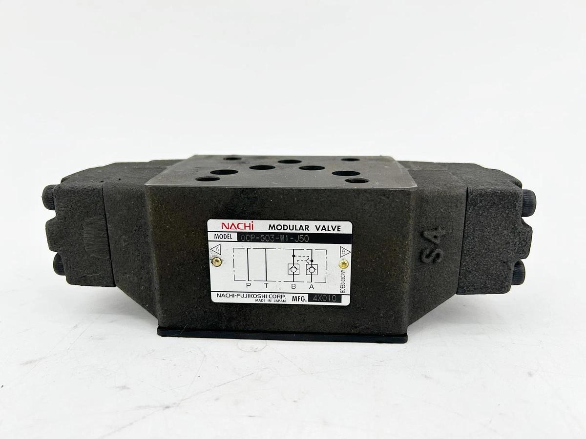 New Nachi OCP-G03-W1-J50 Flow Regulator Modular Valve BDE80-03CPW - No Box