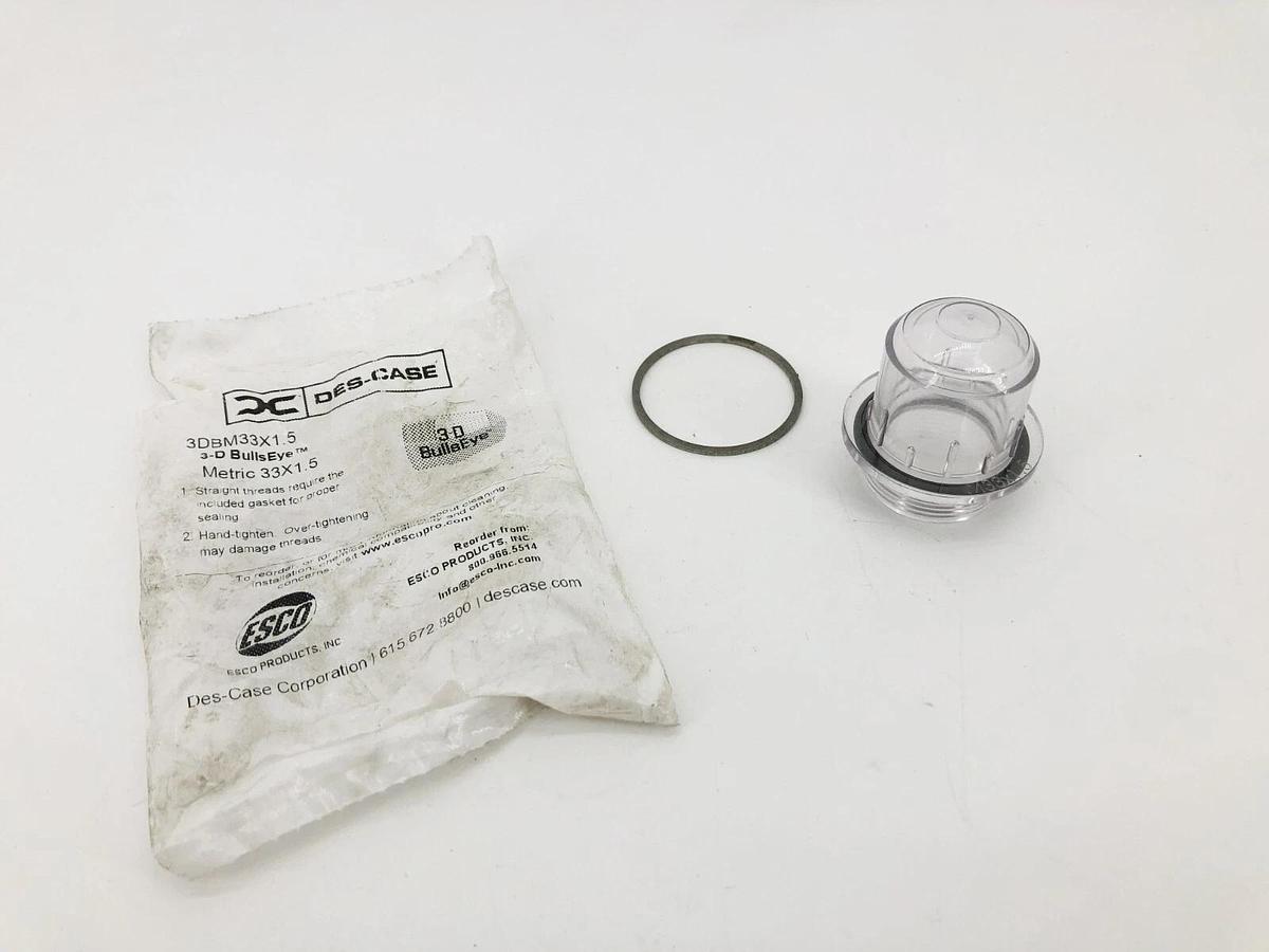 New Des-Case 3-D BullsEye Metric 33X1.5 Sight Glass 3DBM33X1.5