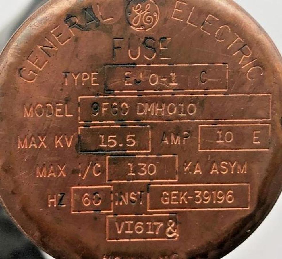 New GE General Electric 9F60DMH010 Fuse 15.5KV 10E Amp Size C Type EJ-01