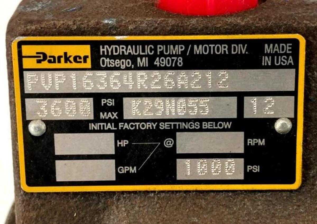 New Parker PVP16364R26A212 Piston Pump 3600psi Max- No Box