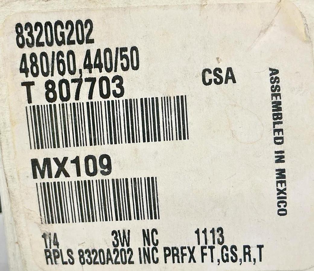 New ASCO 8320G202 Solenoid Valve 440-480V 50/60HZ 1/4" Pipe 10.1W W/O Bracket