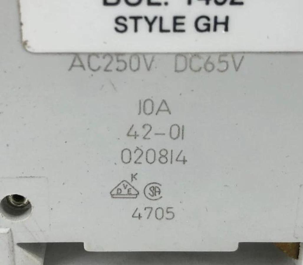 Lot of 3 New Allen-Bradley 1492-GHD100 Circuit Breakers 10A 125VAC 65VDC No Box