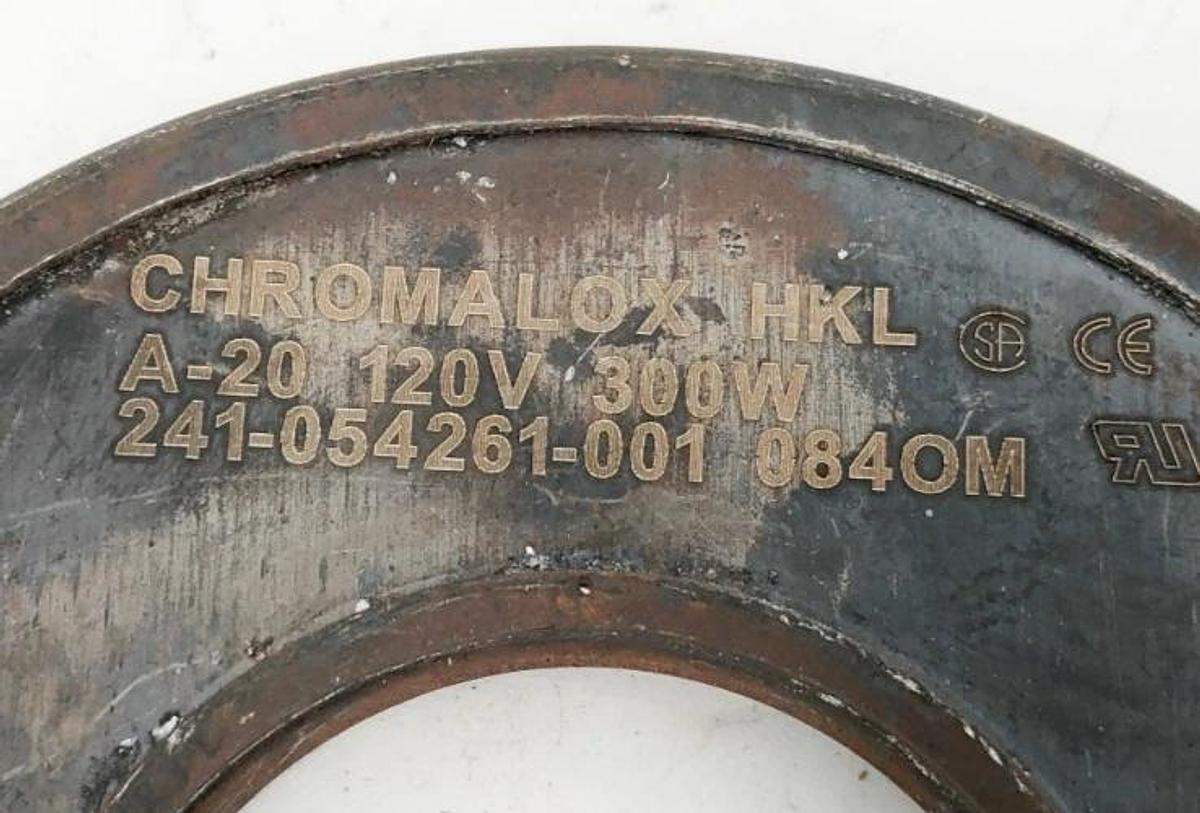Used Chromalox 241-054261-001 Heater Element Ring ​A-20 120V 300W