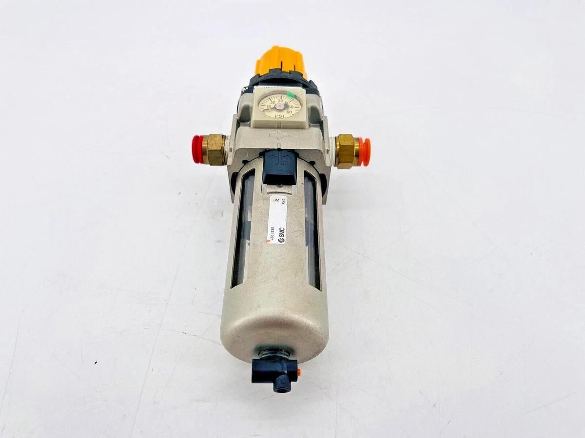 Used SMC US18698 Filter Regulator 0-60PSI