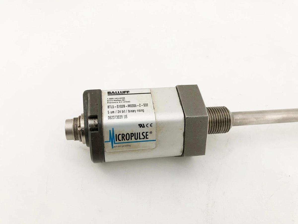 Used Balluff BTL5-S102B-M0305-Z-S32 Linear Transducer 5 μm / 24 bit / binary rising