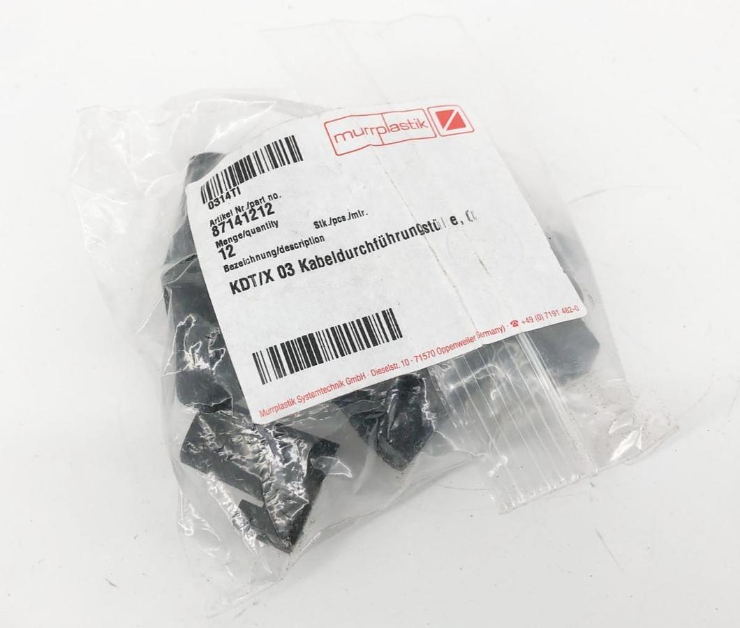 Bag of 12 New Murrplastik 87141212 Cable Entry Grommets KDT/X 03 for 3-4mm Diam.