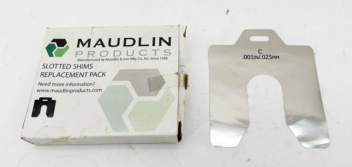 New Maudlin Products 02235976 Slotted Shim Stock 0.001" 4X4 1-1/4" 20/PK