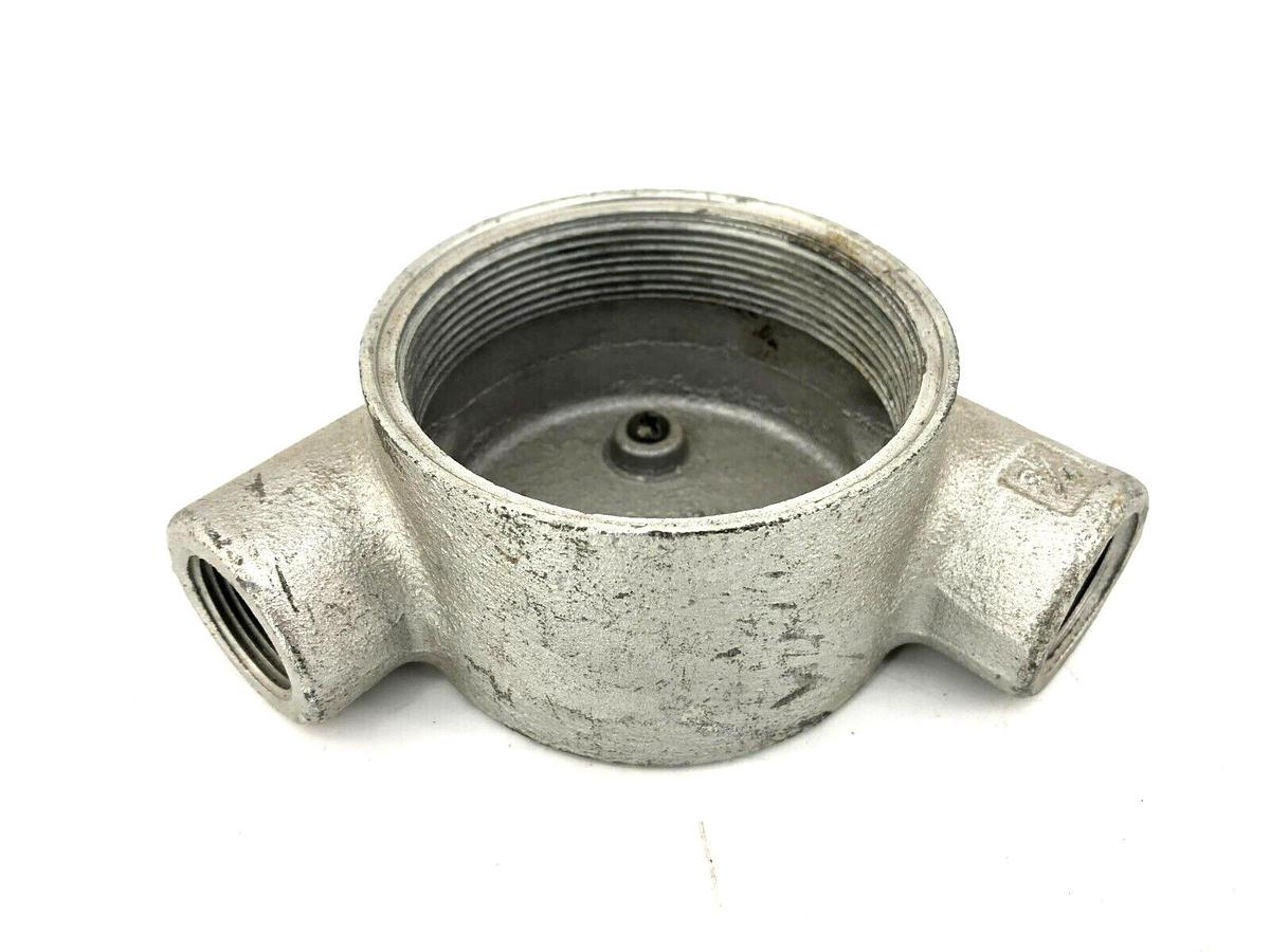 Used Crouse-Hinds GUAN26 Conduit Outlet Body 3/4" Hubs (No Cover)