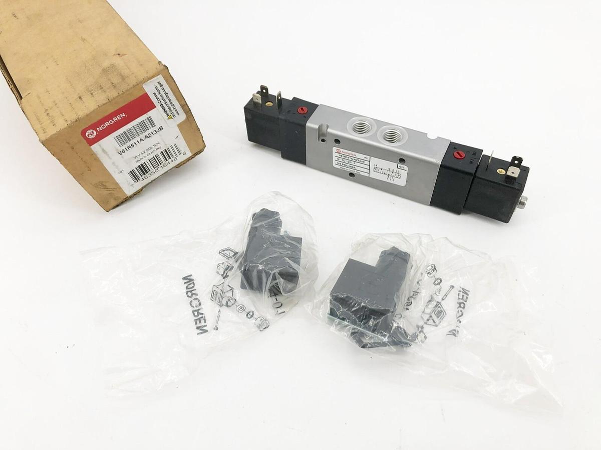 New Norgren V61R511A-A213JB Solenoid Valve 1/4"NPT 24VDC 145 PSIG