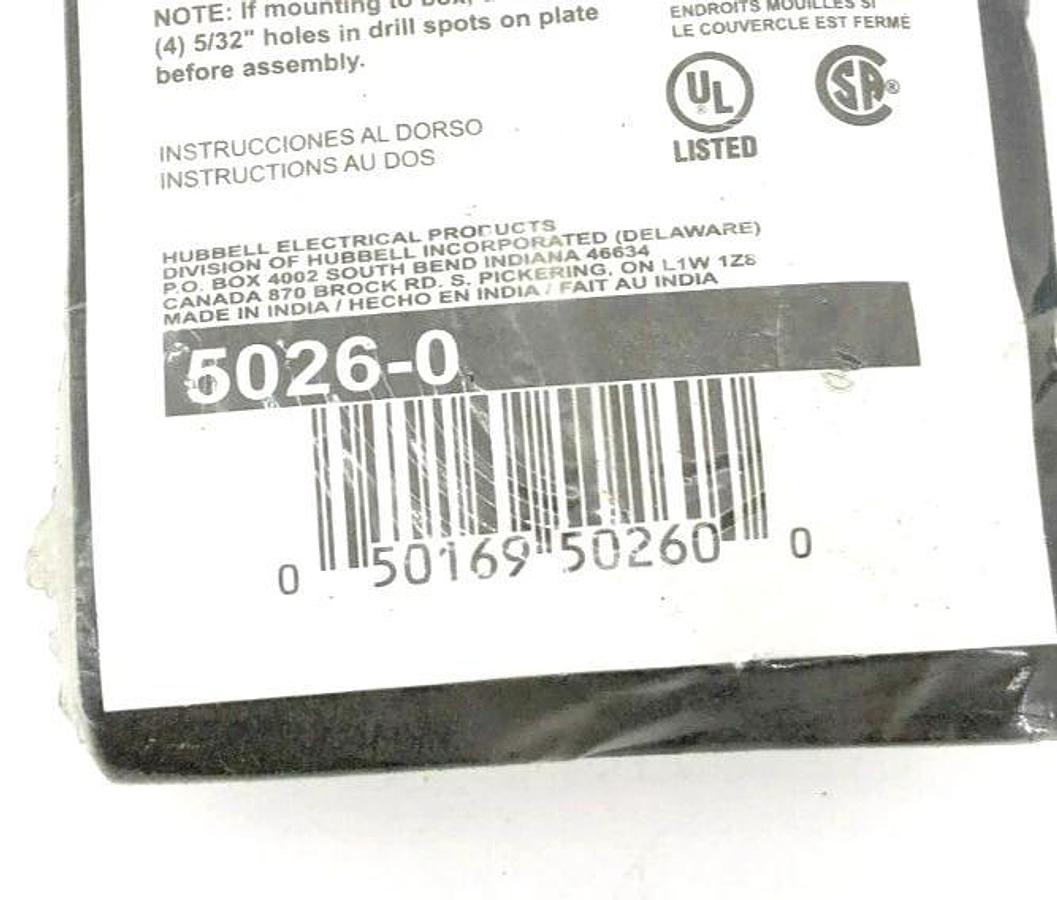 New Bell Rayntite 5026-0 Single Gang Device Flip Cover Weatherproof