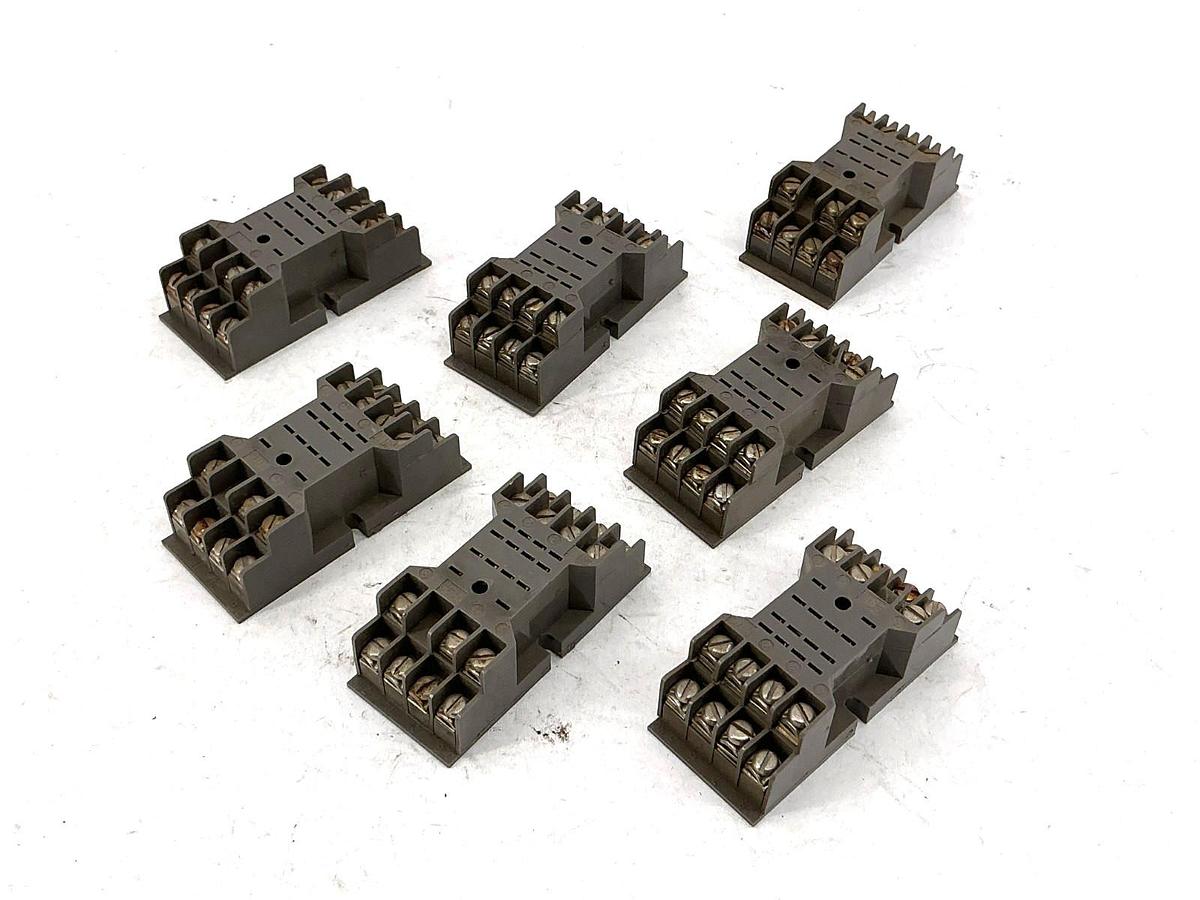 Used Lot of 7 Potter & Brumfield 27E166 Relay Socket 5A 300V 27E-166