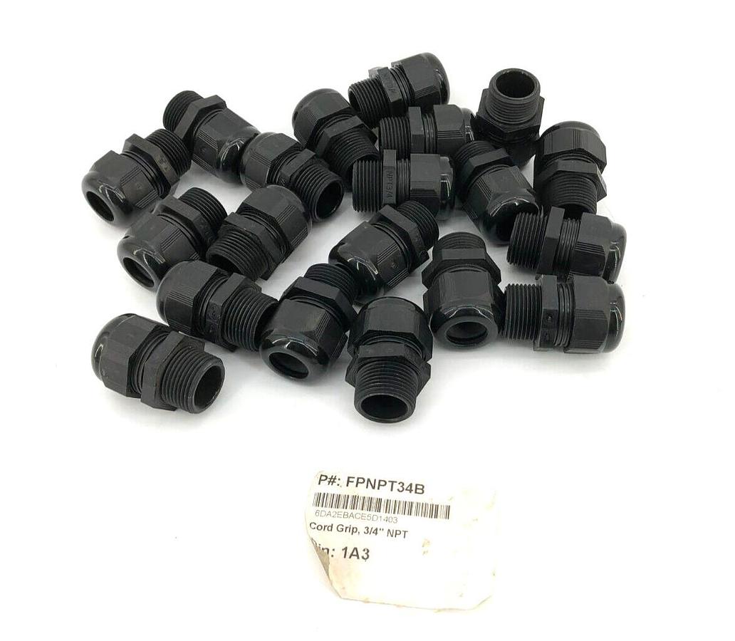 Lot of 20 New Lutze FPNPT34B Cable Gland Connectors 3/4" NPT