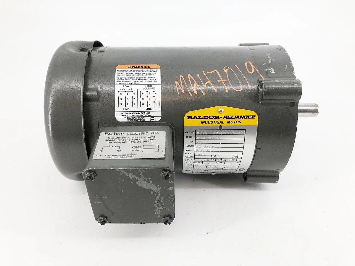 New Baldor M21A 97793337-001 Motor H34A63-255 3/4HP 230/460V 3450rpm - No Box