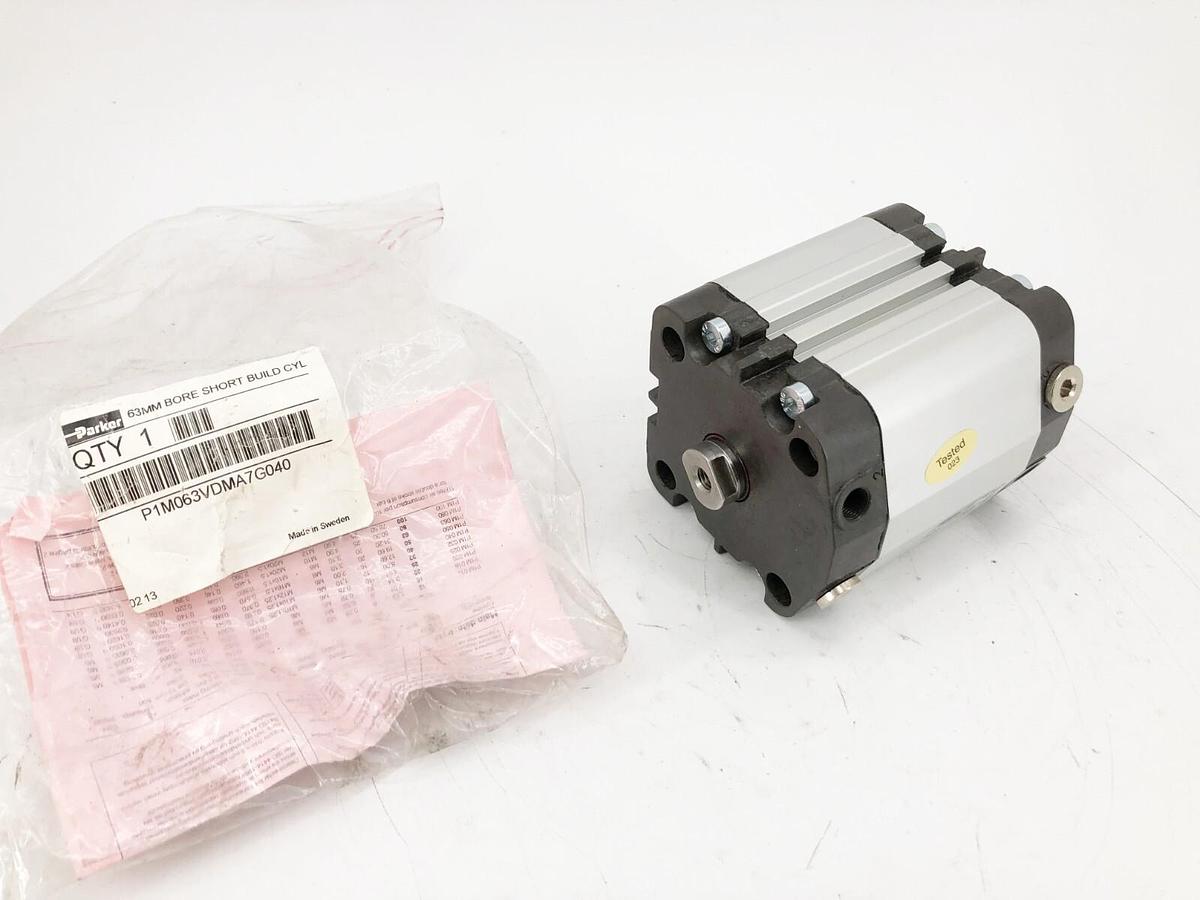 New Parker P1M063VDMA7G040 Short Build Cylinder 63mm Bore 40mm Stroke