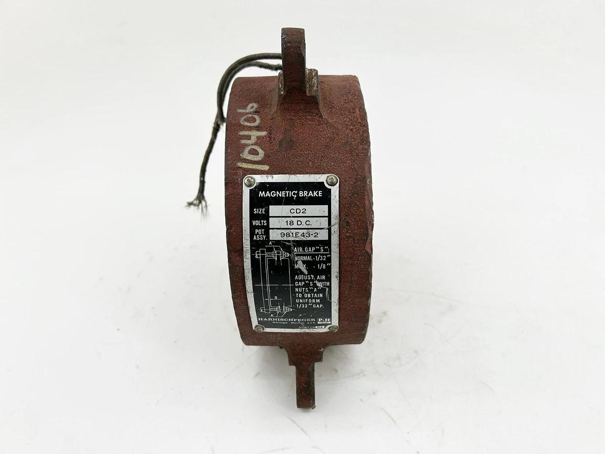 Used P&H 981E43-2 Magnetic Brake Size CD2 18VDC 1/32" Gap