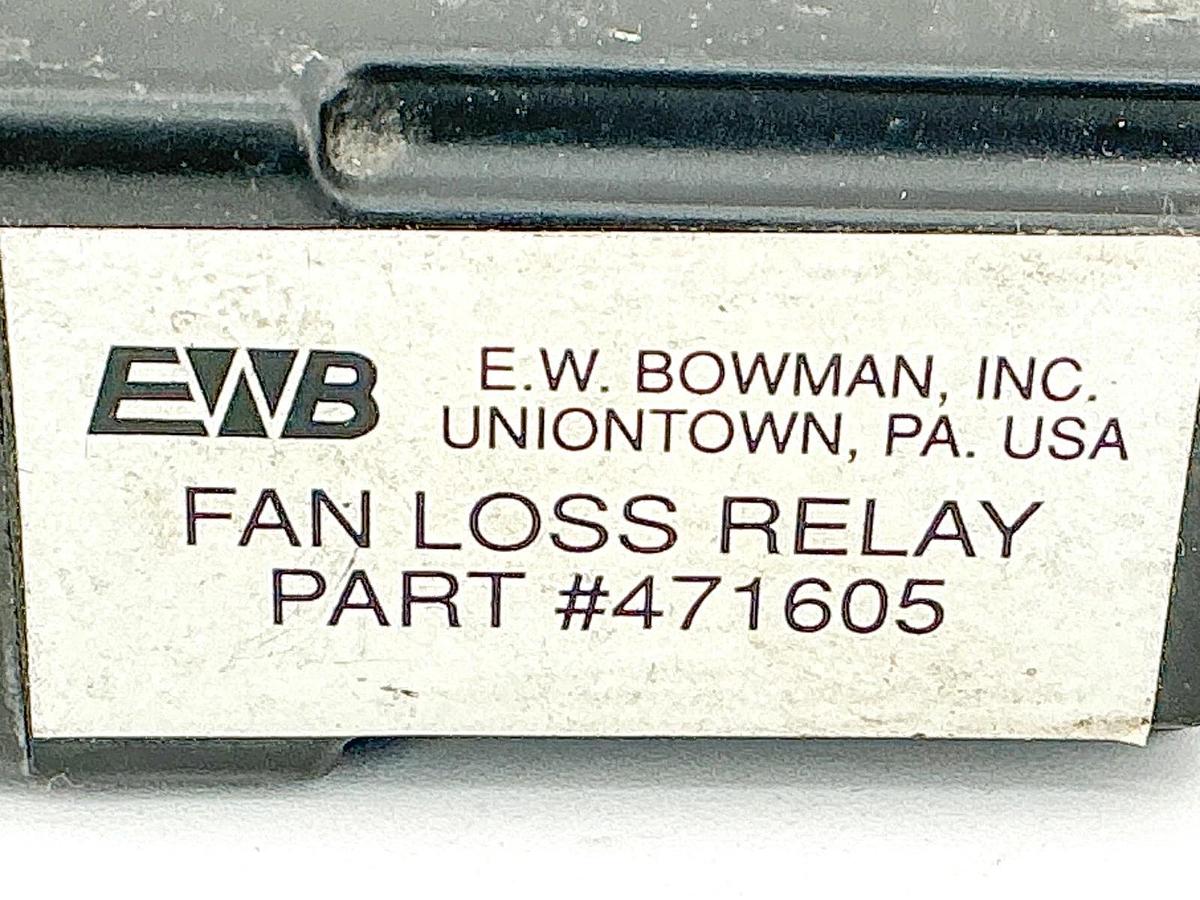 Used E.W. Bowman 471605 Fan Loss Relay 8-Pin