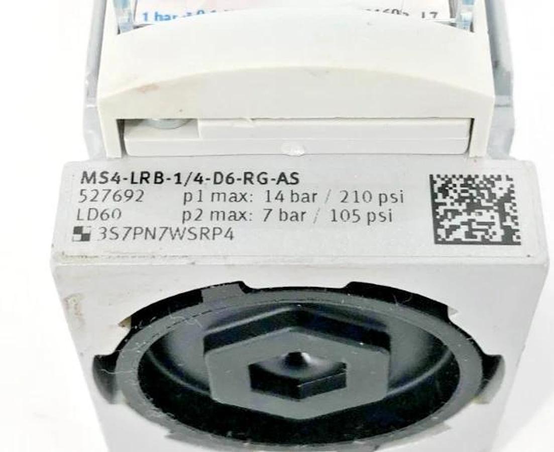 New Festo MS4-LRB-1/4-D6-RG-AS Pressure Regulator 210psi 527692 - No Box