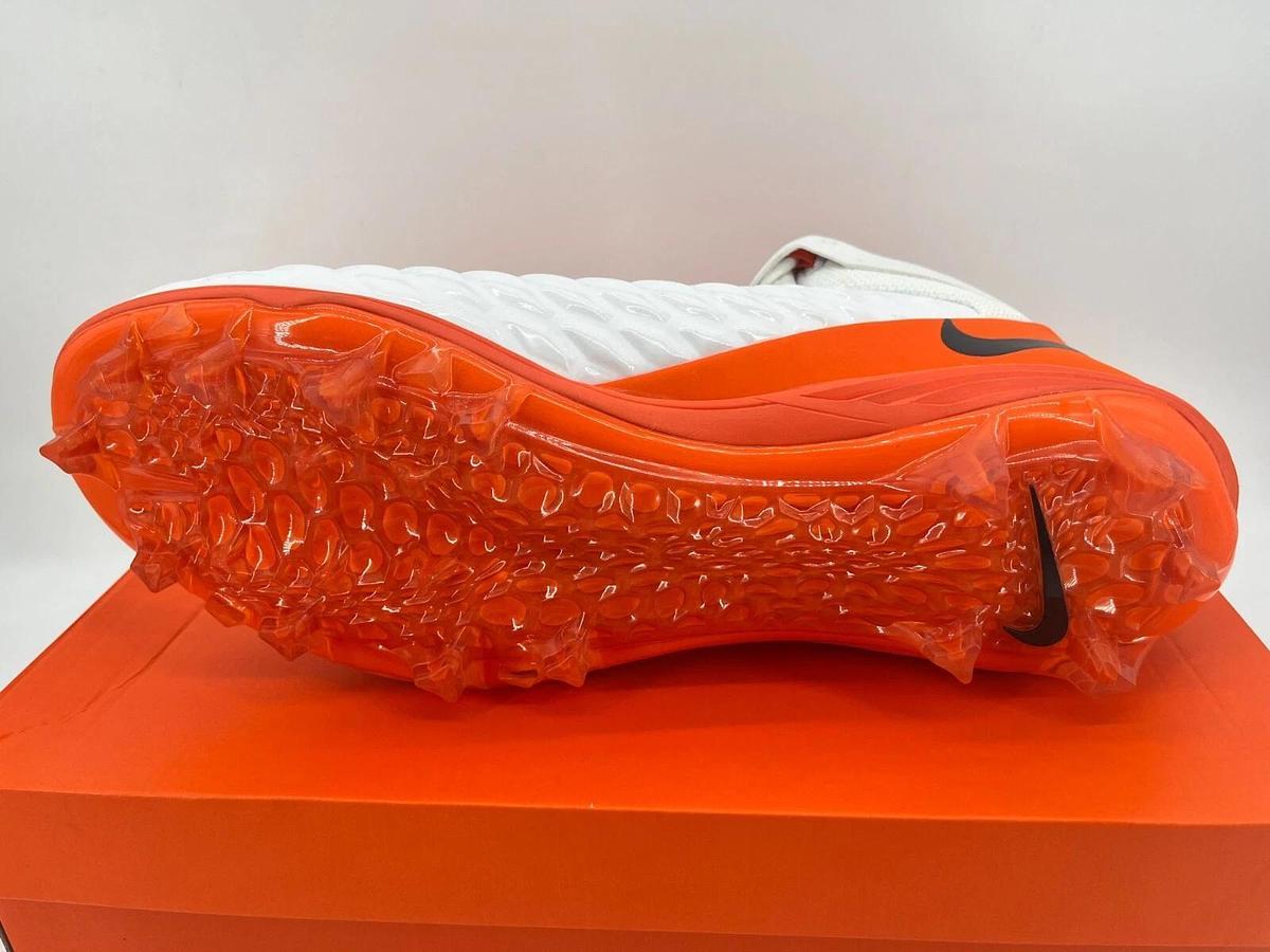 Nike Force Savage Pro 2 P White/Orange Size 16 OSU Beavers Football Cleats