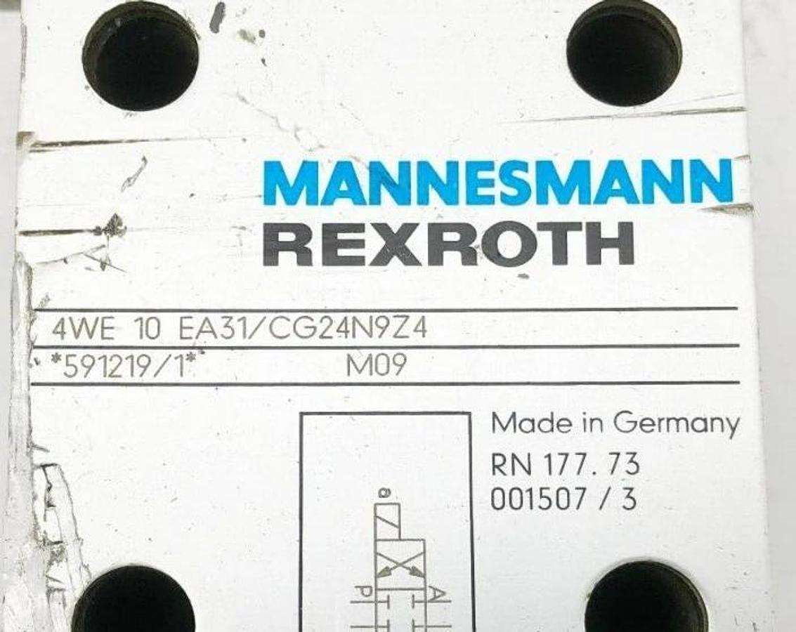 Used Rexroth 4WE10EA31/CG24N9Z4 Directional Valve 24VDC 1.46A 591219/1