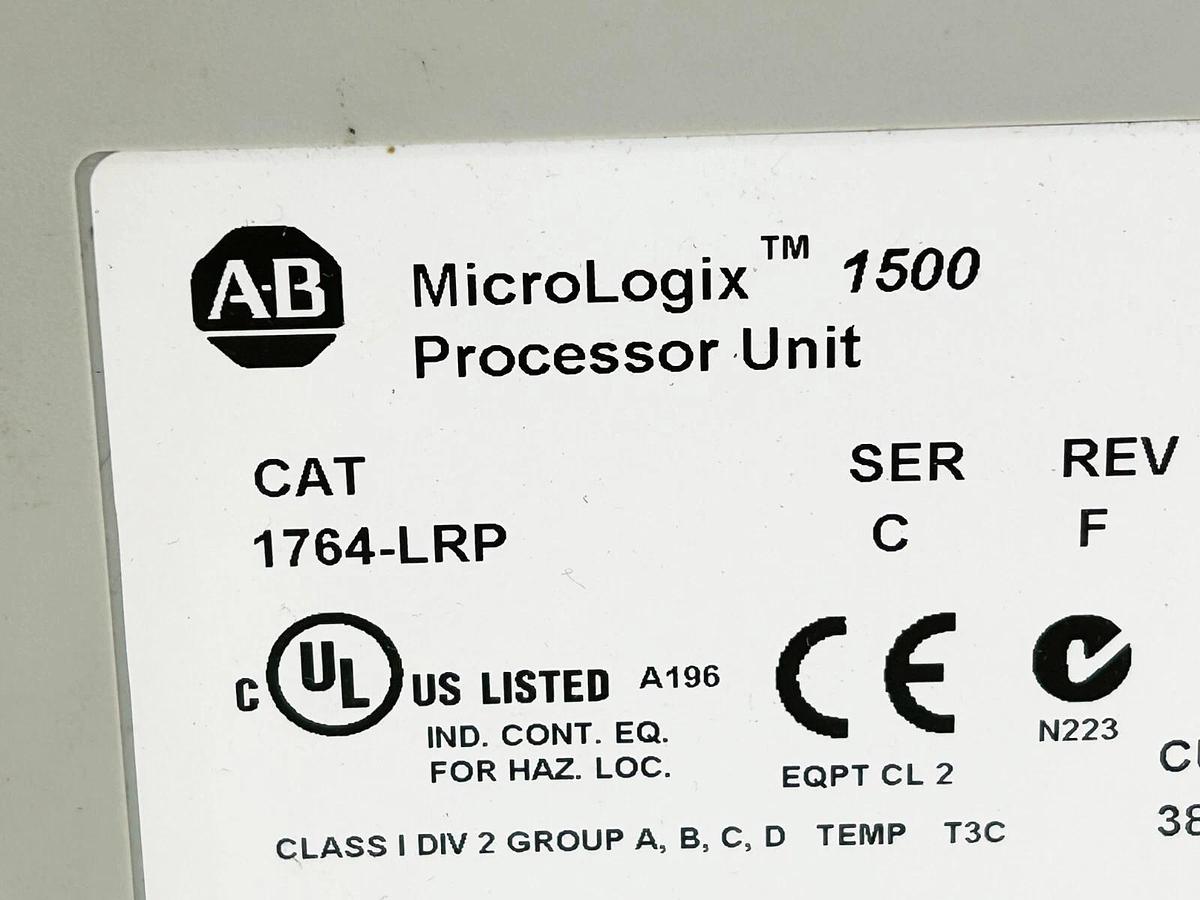 Used Allen Bradley 1764-LRP Processor Module 14K Word 5A 380mA 5VDC - for parts