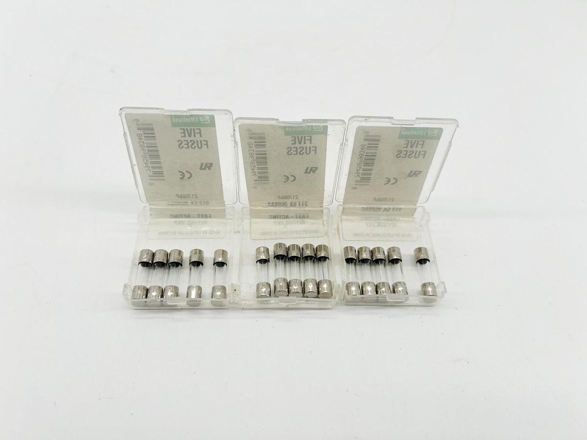 New Lot of 15 Littelfuse 217005P Fast Acting Glass Fuse 250V 5A