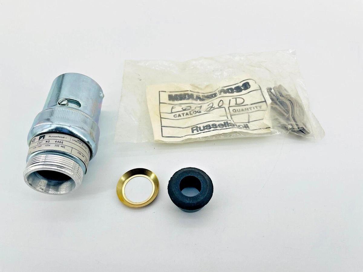 New Russellstoll 4466 Plug Explosion Proof 20A 125/250V 1HP