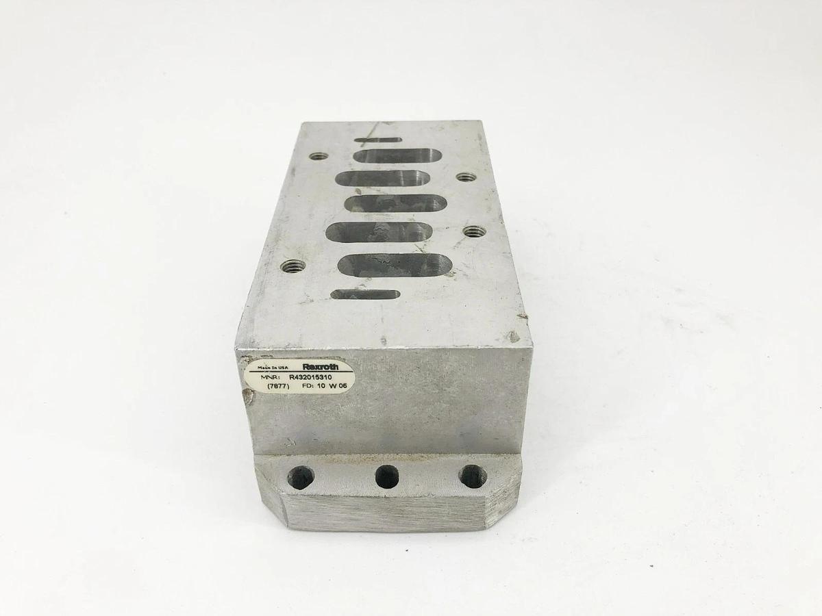 Used Rexroth R432015310 Pneumatic Valve Subplate 1" Ports