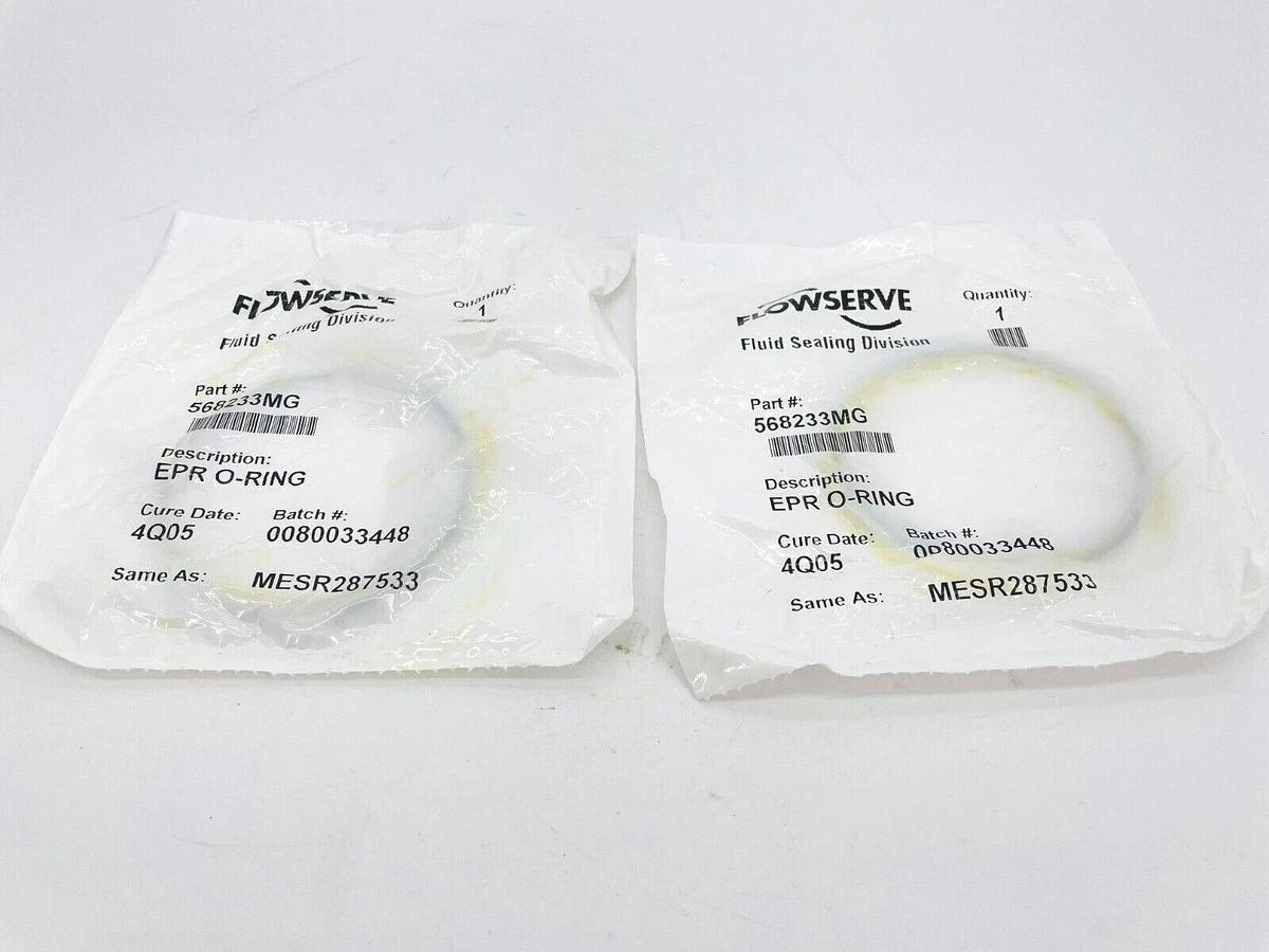 Used Lot of 2 New Flowserve 568233MG O-Ring MESR287533