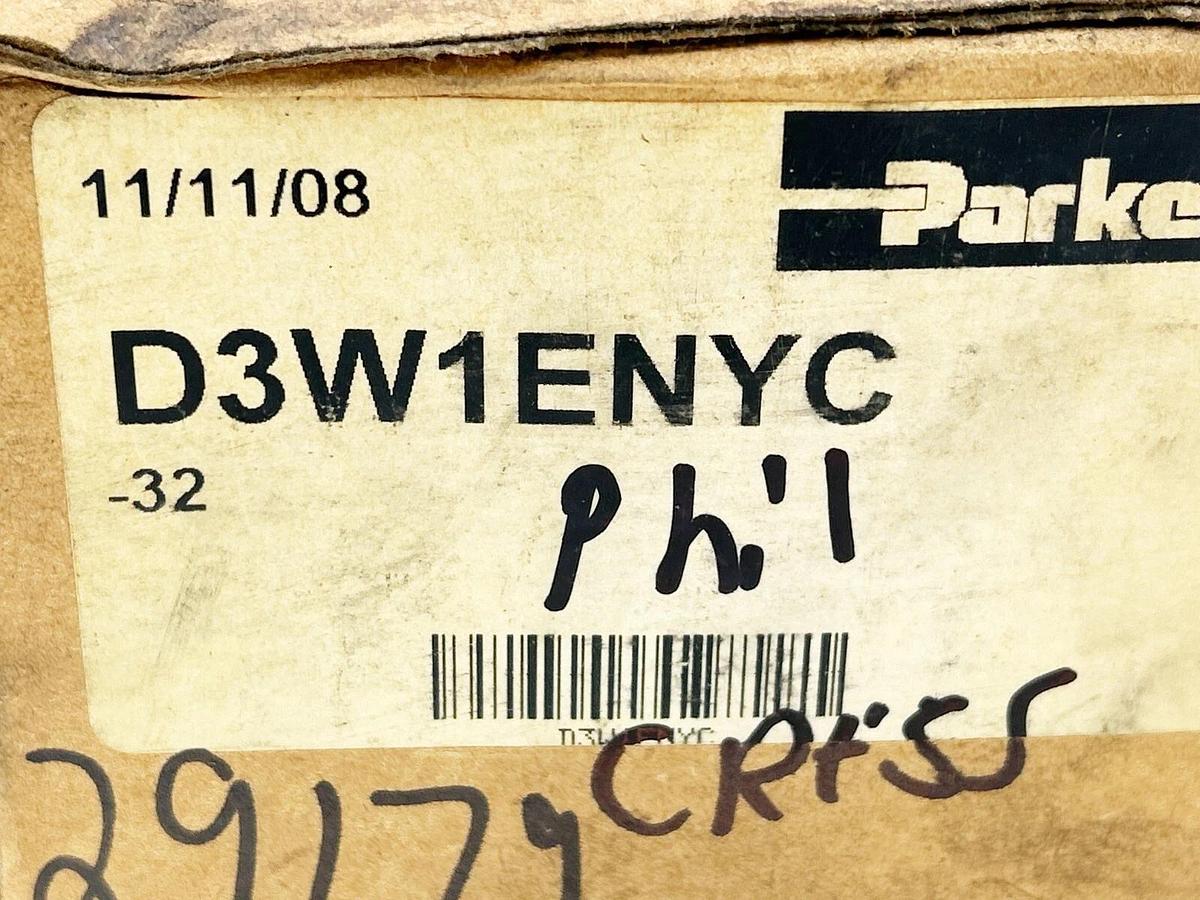 New Parker D3W1ENYC 32 Directional Control Solenoid Valve .8A 120V 5000PSI