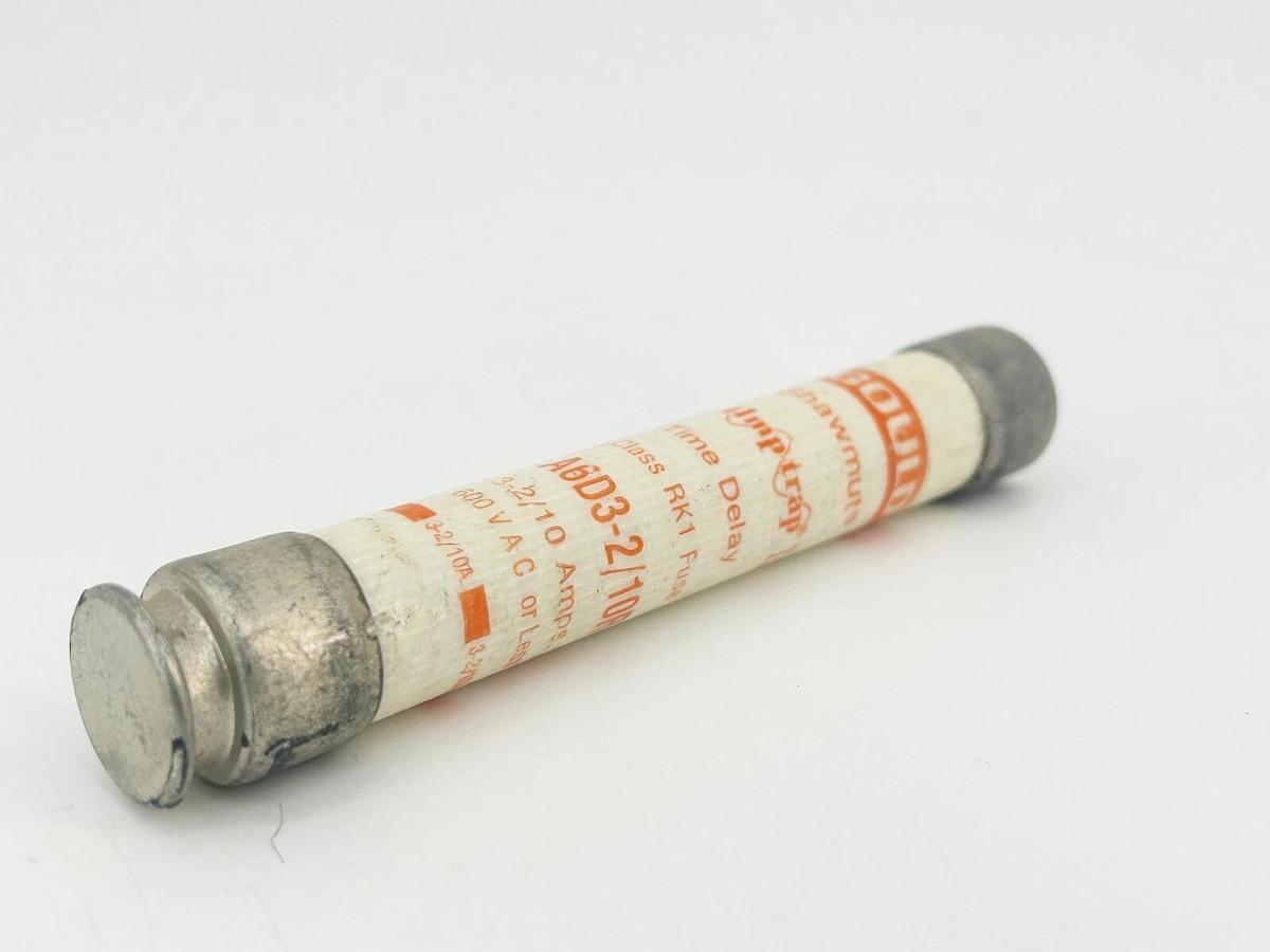New Lot of 2 Gould Shawmut A6D3-2/10R Time Delay Fuse 3-2/10A 600V Class RK1