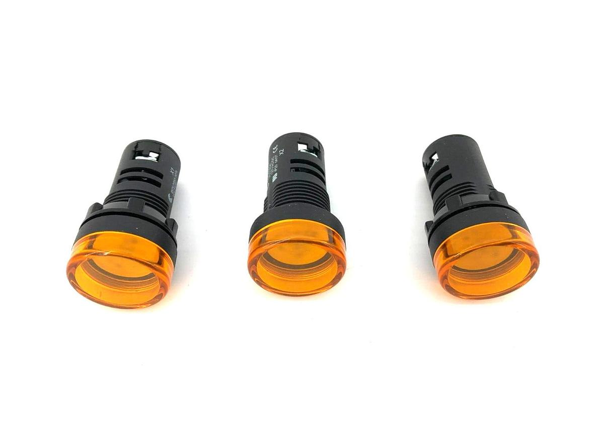 Lot of 3 New Automation Direct ECX 2053-127L Indicator Lights, 127VAC/DC