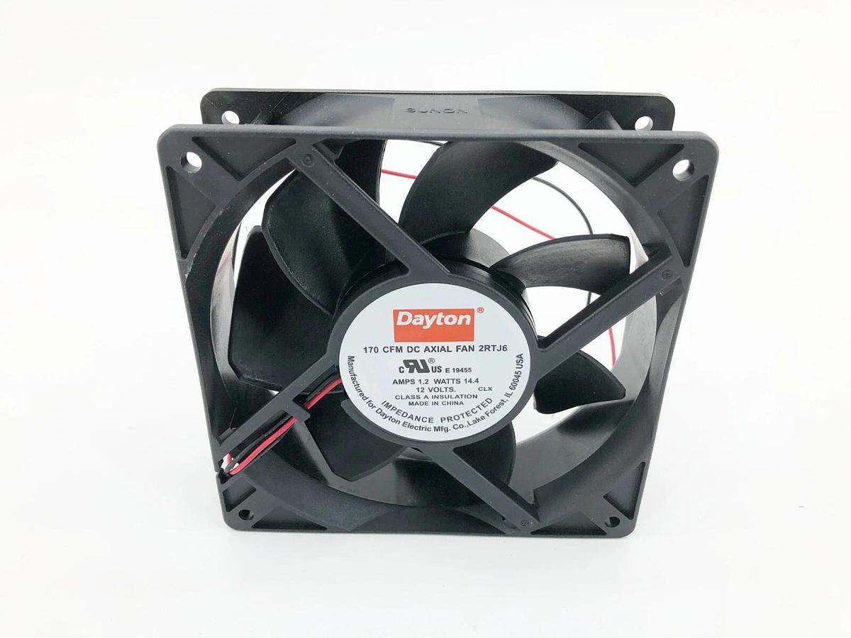 New Dayton 2RTJ6 Axial Fan 12VDC 170 CFM 4-11/16" x 1-1/2"
