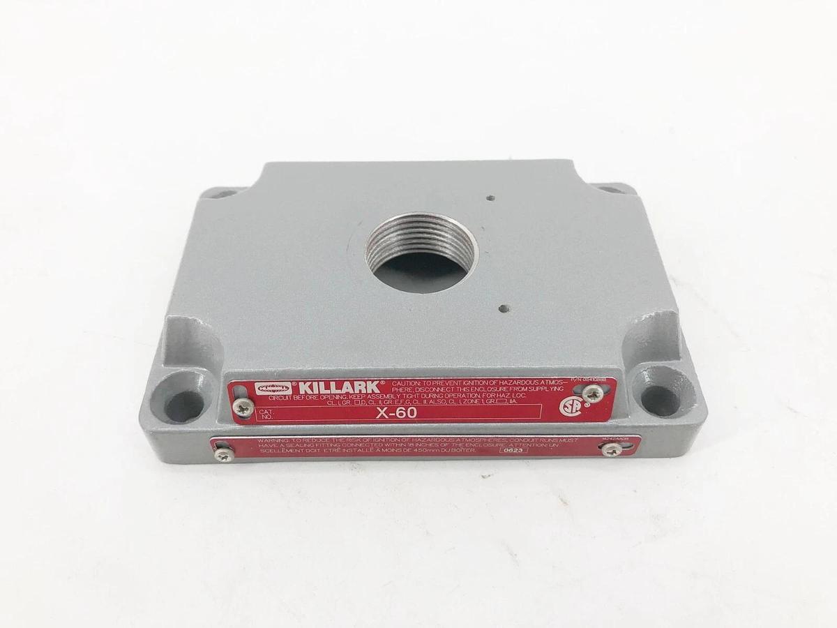 New Hubbell X-60 Basic X-10 Cover With One 3/4" NPSM Hole