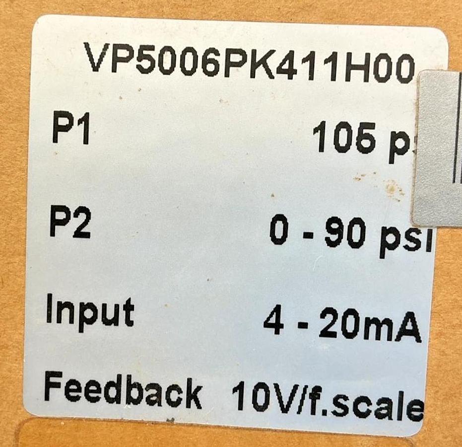 New Norgren VP5006PK411H00 Ser VP Valve Proportional Control 90PSI 4-20mA 5-Pin