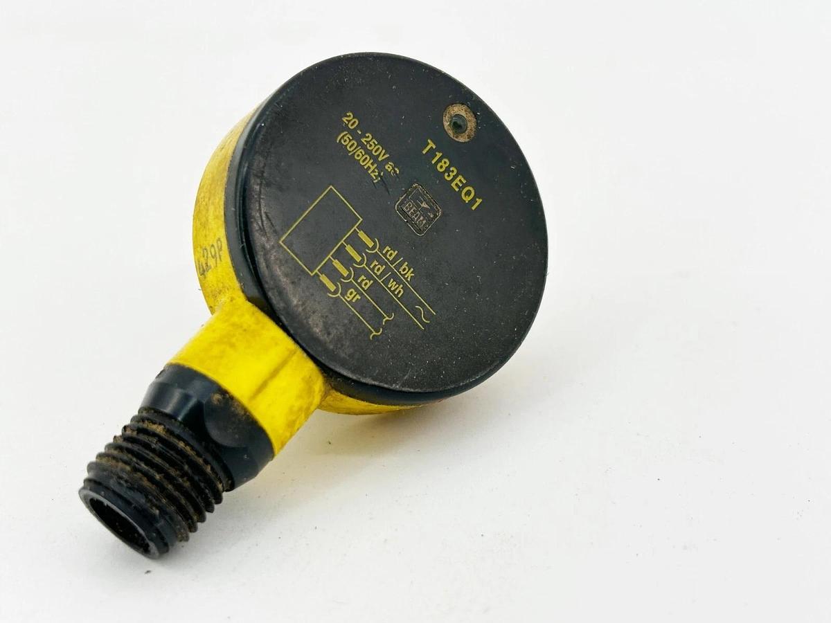 Used Banner Engineering T183EQ1 Barrel Mount Sensor EZ Beam 20M Range 250V 4 Pin