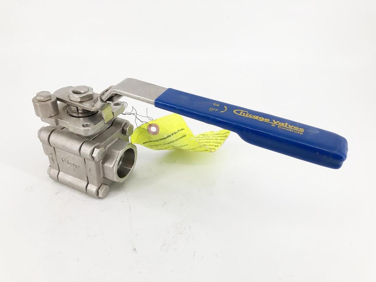 New Chicago Valves 796666RMMSW010 Ball Valve 1" CF8M - No Box