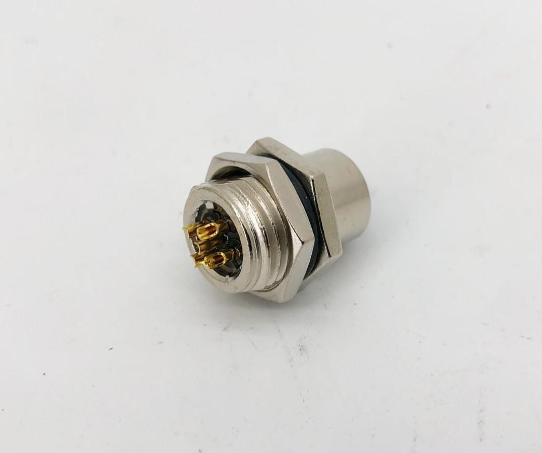 New AMP Tyco Electronics 1838891-3 M12 Female Panel Mount Connector - No Box