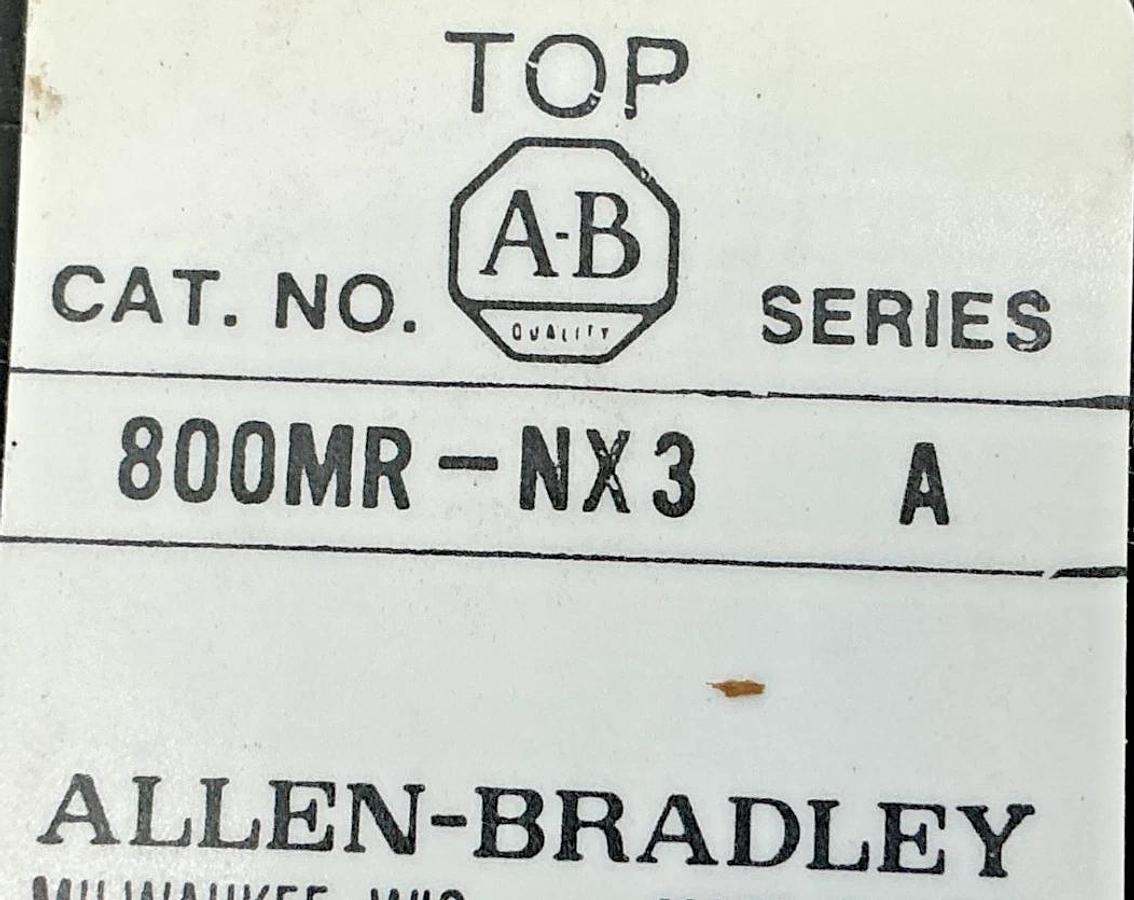 New Allen Bradley 800MR-NX3 Ser A Round Push Button Flush Head Blue Cap
