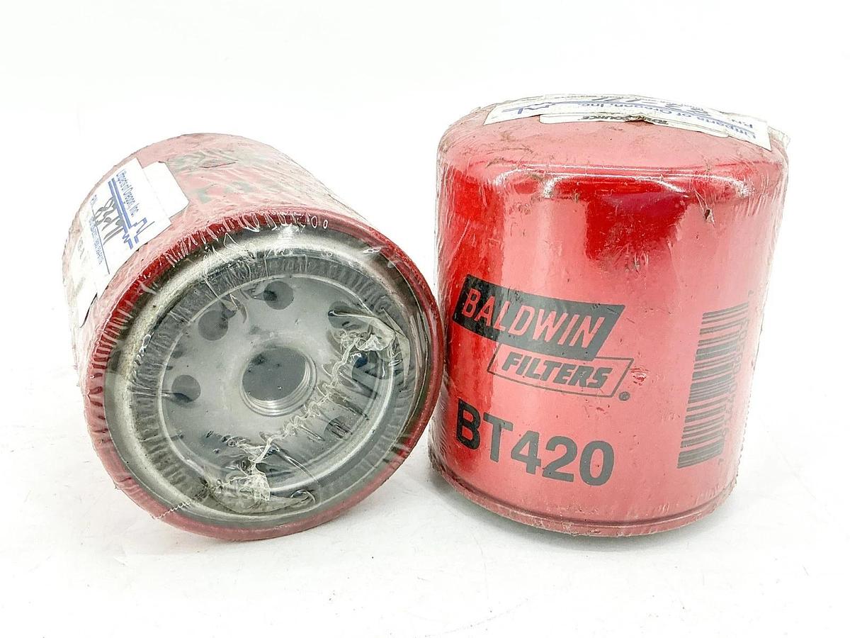 New Lot of 2 Baldwin Filters BT420 Spin On Oil Filter 27 Micron 3/4 - 16