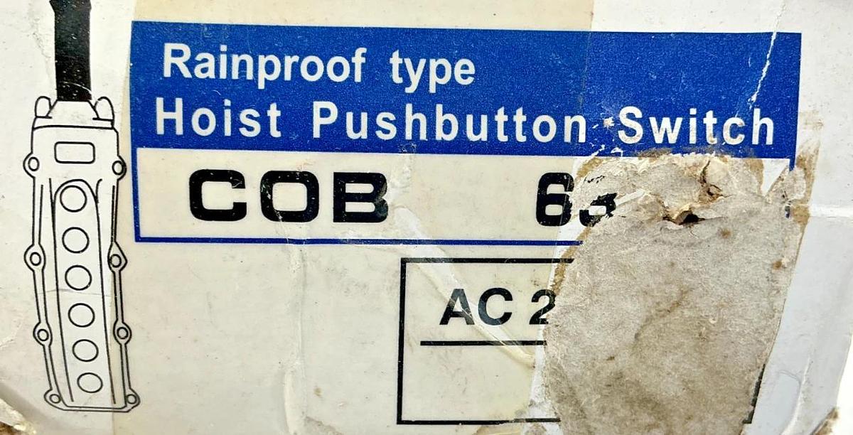 New COB COB-63 Hoist Pushbutton Switch Rainproof 6-Buttons 5A 250VAC 41-15351
