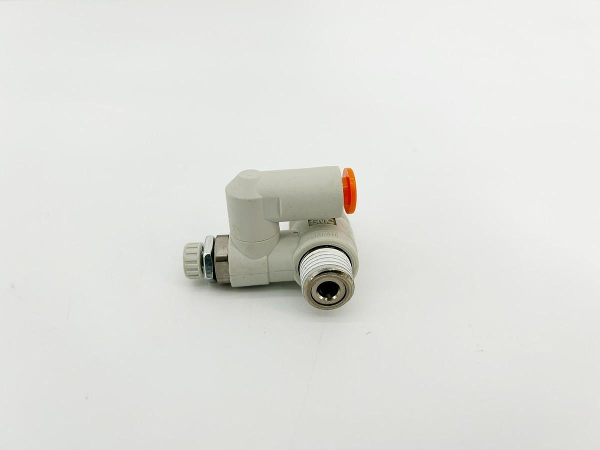 New SMC ASP430F Flow Control W/ Pilot Check Valve, 1/2" Port, 1/4" Tube OD