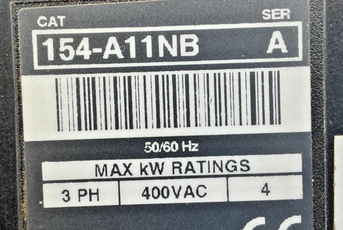 Used Allen Bradley 154-A11NB Ser A Motor Controller 3-Phase 11A 400/480VAC 50/60HZ