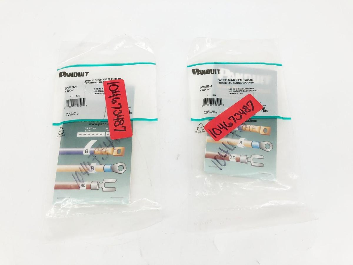 Lot of 2 New Panduit PCMB-1 Terminal Block Marker Legends 0-9 45 Markers Each