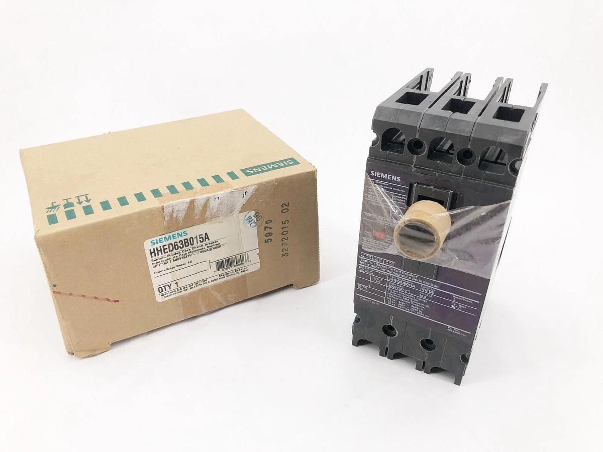New Siemens HHED63B015A Circuit Breaker 3P 480V 15A