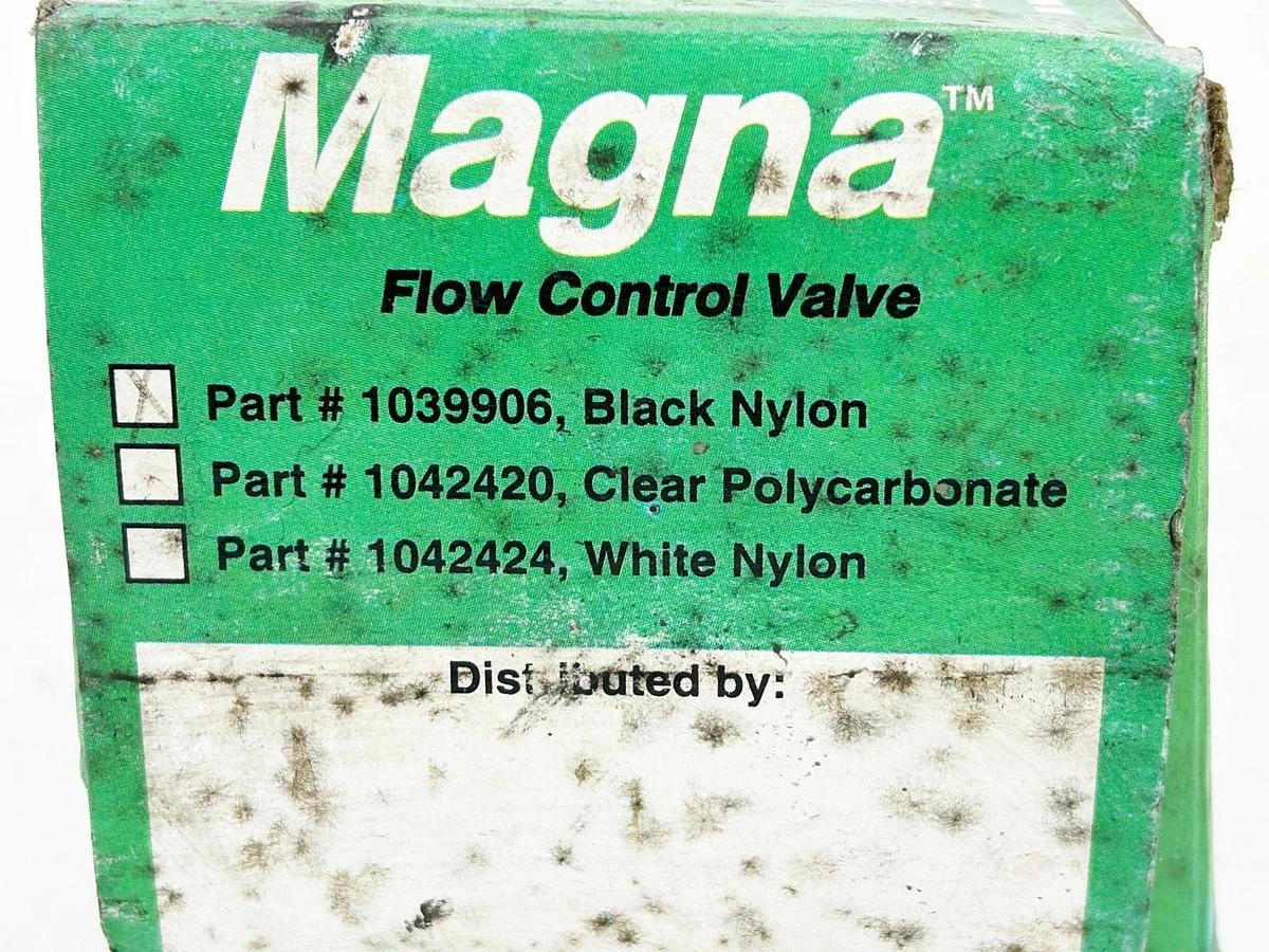 New Magna 1039906 Valve Flow Control Posi-Flate 1/2" NPT Black Nylon Series 608