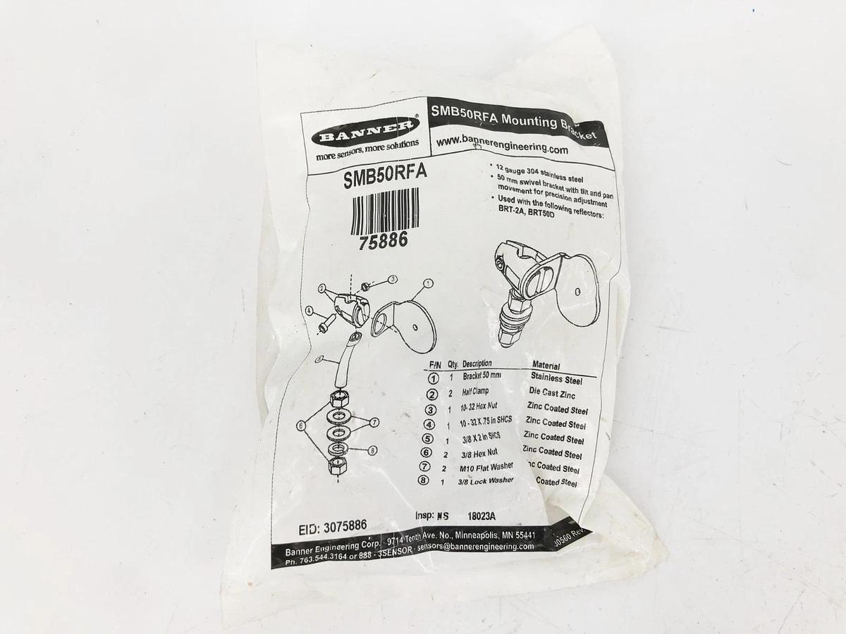 New Banner Engineering SMB50RFA Mounting Bracket Kit 75886