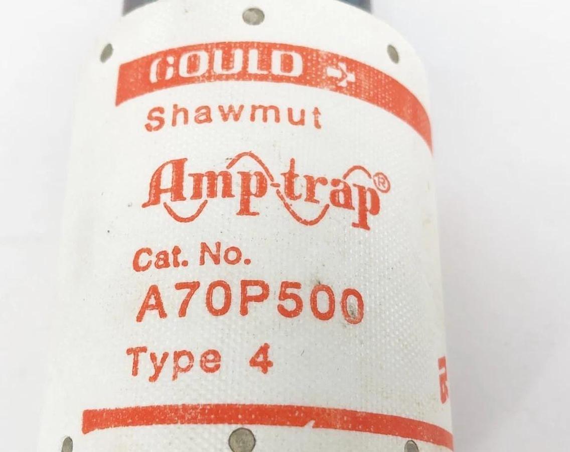 New Gould Shawmut A70P500-4 Amp-Trap Fuse 500A 700V Type 4 Form 101